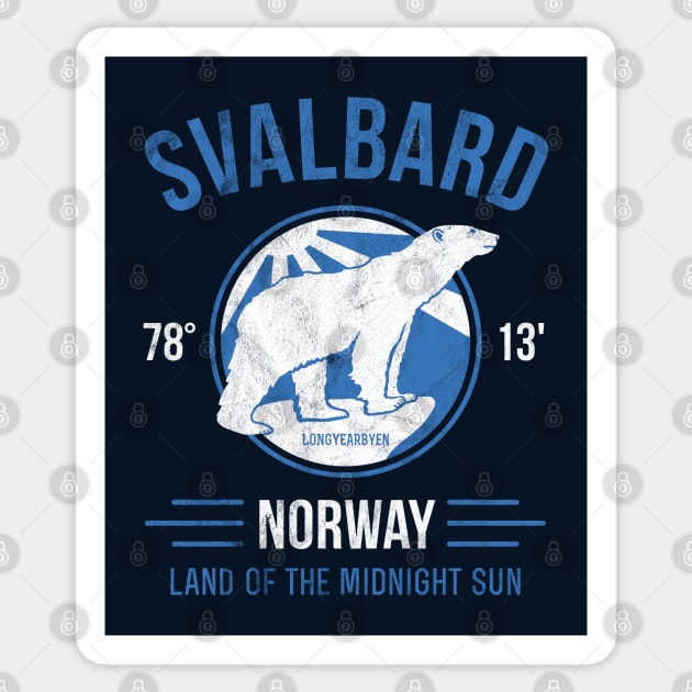 Svalbard Polar Bear under the Midnight Sun - Norway Sticker by IncognitoMode